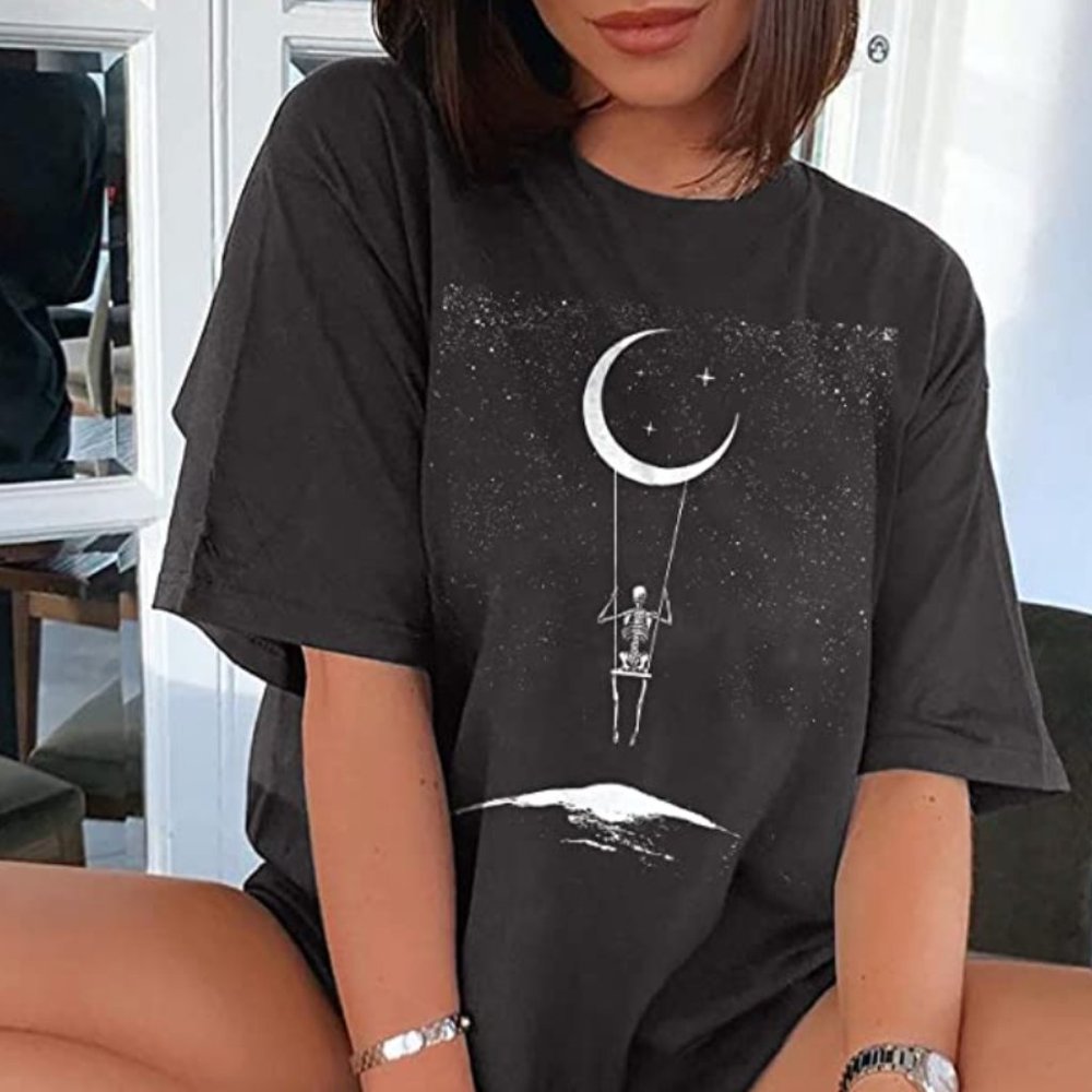 Skeleton Print Tee - image 1